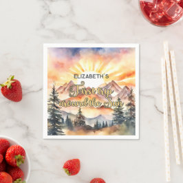 Eerste reis rond de zon 1e verjaardag Boho Natuur Servet