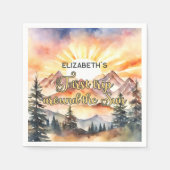 Eerste reis rond de zon 1e verjaardag Boho Natuur Servet (Voorkant)