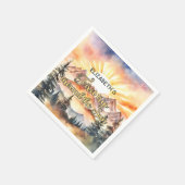 Eerste reis rond de zon 1e verjaardag Boho Natuur Servet (Hoek)