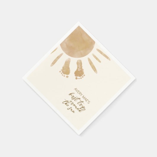 Eerste reis rond de zon 1e verjaardag Boho Servet (Hoek)