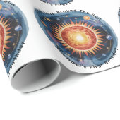 Eerste reis rond de Zon 1e verjaardag Cadeaupapier (Rol Hoek)