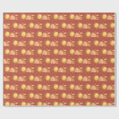 Eerste reis rond de zon | 1e verjaardag cadeaupapier (Vlak)