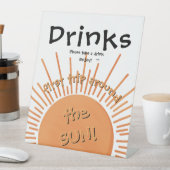 Eerste reis rond de zon 1e verjaardag Drinken teke Reclamebord Met Voetstuk (Insitu)