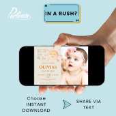 Eerste reis rond de zon 1e verjaardag Foto Boho Kaart