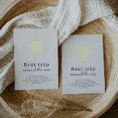 Eerste reis rond de zon 1e verjaardag goud folie uitnodiging