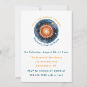 Eerste reis rond de Zon 1e verjaardag Kaart (Voorkant)