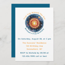 Eerste reis rond de Zon 1e verjaardag