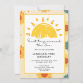 Eerste reis rond de zon 1e verjaardag kaart (Voorkant)