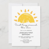 Eerste reis rond de zon 1e verjaardag kaart (Voorkant)