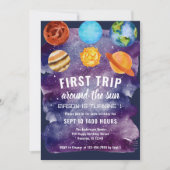 Eerste reis rond de Zon 1e verjaardag Kaart (Voorkant)