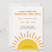 Eerste reis rond de Zon 1e verjaardag Kaart (Voorkant)