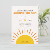 Eerste reis rond de Zon 1e verjaardag Kaart (Staand voorkant)