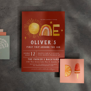 Eerste reis rond de zon 1e verjaardag kaart