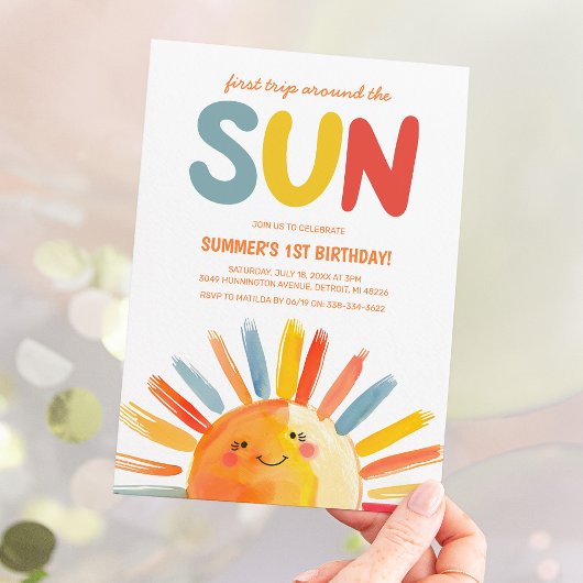 Eerste reis rond de Zon 1e verjaardag Kaart