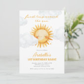 Eerste Reis Rond De Zon 1e Verjaardag Kaart (Staand voorkant)