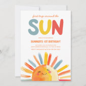 Eerste reis rond de Zon 1e verjaardag Kaart (Voorkant)