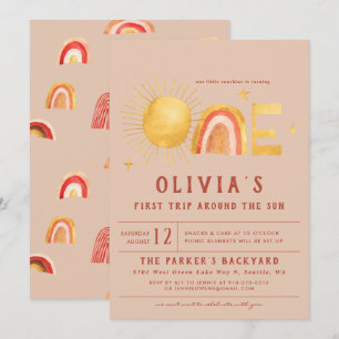 Eerste reis rond de zon   1e verjaardag kaart