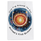 Eerste reis rond de Zon 1e verjaardag Medium Cadeauzakje (Voorkant)