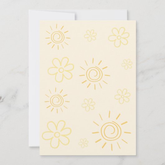 Eerste reis rond de zon 1e verjaardag meisje kaart (Achterkant)