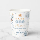 Eerste reis rond de zon 1e verjaardag papier cup papieren bekers (Links)