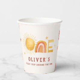 Eerste reis rond de zon | 1e verjaardag papieren bekers