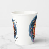 Eerste reis rond de Zon 1e verjaardag Papieren Bekers (Links)