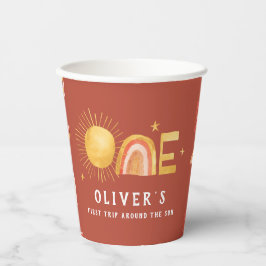 Eerste reis rond de zon | 1e verjaardag papieren bekers