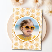 Eerste reis rond de zon 1e verjaardag Party Foto Kaart