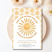 Eerste reis rond de zon 1e verjaardag Party Foto Kaart