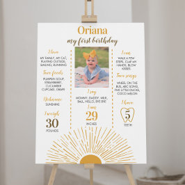 Eerste Reis Rond De Zon 1e Verjaardag Poster