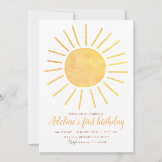 Eerste reis rond de zon 1e verjaardag Schattige Kaart (Voorkant)