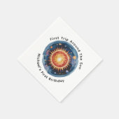 Eerste reis rond de Zon 1e verjaardag Servet (Hoek)