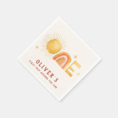 Eerste reis rond de zon | 1e verjaardag servet (Hoek)