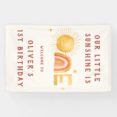 Eerste reis rond de zon | 1e verjaardag spandoek (Horizontaal)