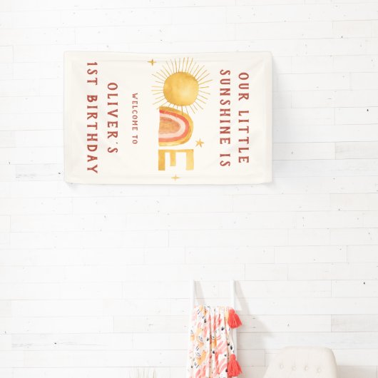 Eerste reis rond de zon | 1e verjaardag spandoek (Insitu)