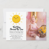 Eerste reis rond de zon 1e verjaardagsfoto kaart (Voorkant)