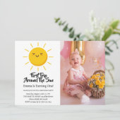 Eerste reis rond de zon 1e verjaardagsfoto kaart (Staand voorkant)