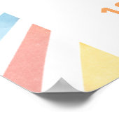 Eerste reis rond de Zon 1st Birthday Welkom Poster (Hoek)