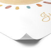 Eerste reis rond de Zon 1st Birthday Welkom Poster (Hoek)