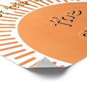 Eerste reis rond de zon 1st Birthday Welkom Poster (Hoek)