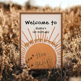 Eerste reis rond de zon 1st Birthday Welkom Poster