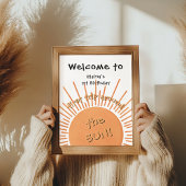 Eerste reis rond de zon 1st Birthday Welkom Poster