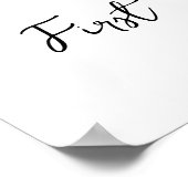 Eerste reis rond de zon 1st Birthday Welkom Poster (Hoek)