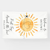 Eerste reis rond de zon 1st Birthday Welkom Spandoek (Horizontaal)