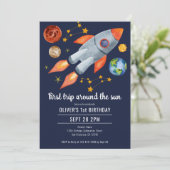 Eerste reis rond de Zon 1ste verjaardag Kaart (Staand voorkant)