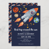 Eerste reis rond de Zon 1ste verjaardag Kaart (Voorkant / Achterkant)