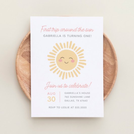 Eerste reis rond de Zon 1ste verjaardag Kaart
