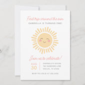 Eerste reis rond de Zon 1ste verjaardag Kaart (Voorkant)