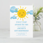Eerste reis rond de Zon 1ste verjaardag Kaart (Staand voorkant)