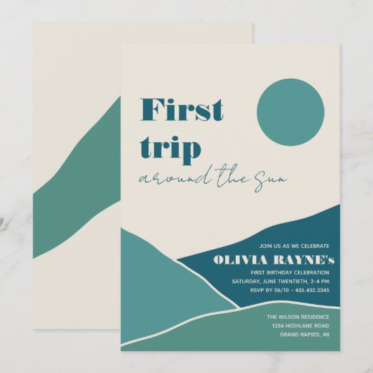 Eerste reis rond de zon | Aanbesteding op zondag Kaart (Voorkant / Achterkant)